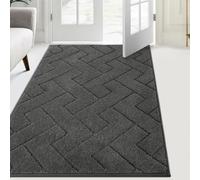 FCSDETAIL Dirt Trapper Indoor Door Mat 86 x 150 cm, Machine Washable Entrance Rug, Super Absorbent Dog Doormat, Non-slip Inside Floor Mat for Entryway, Muddy Shoes & Paws