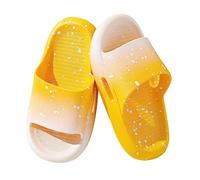 FCTREE - Kids Boys Girls Non-Slip Open Toe Sandals Starry Sky Gradient Cloud Stars Summer Sandals Beach Pool Indoor, Yellow, 6-6.5 Toddler
