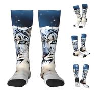 FCTVASDM Blue eyed snow leopard Socks Gifts Athletic Socks for Men Running Socks Knee High Socks for Women Stockings Socks
