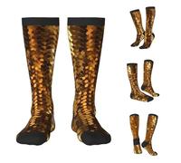 FCTVASDM Gold Sequin Sparkle Socks Gifts Athletic Socks for Men Running Socks Knee High Socks for Women Stockings Socks
