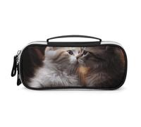 FCTVSKLN Makeup Bag Makeup Organizer Cat Kiss Printed Travel Makeup Bag Cosmetic Bag for Women Travel Toiletry, style, One Size, Makeup Bag
