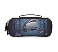 FCTVSKLN Makeup Bag Makeup Organizer Funny Sharks Design Printed Travel Makeup Bag Cosmetic Bag for Women Travel Toiletry, style, One Size, Makeup Bag