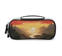 FCTVSKLN Makeup Bag Makeup Organizer Rising Sun Printed Travel Makeup Bag Cosmetic Bag for Women Travel Toiletry, style, One Size, Makeup Bag