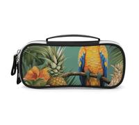 FCTVSKLN Makeup Bag Makeup Organizer Summer Parrot Pineapple Bird Printed Travel Makeup Bag Cosmetic Bag for Women Travel Toiletry, style, One Size, Makeup Bag