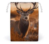 FCTVSKLN Storage Bags Antler Red Deer Printed Makeup Bag Reusable Bags Toy Bag Toiletry Organizer Multipurpose Bags, style, 12*18cm, Modern
