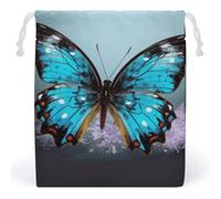 FCTVSKLN Storage Bags Makeup Bag Reusable Bags Toy Beautiful Butterfly Printed Bag Toiletry Organizer Multipurpose Bags Suitable Cosmetics Headphones Jewelry, style, 20*25cm, Modern