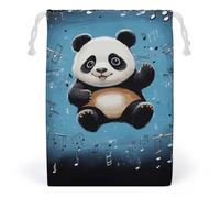 FCTVSKLN Storage Bags Panda Dancing on Musical Notes Printed Makeup Bag Reusable Bags Toy Bag Toiletry Organizer Multipurpose Bags, style, 12*18cm, Modern