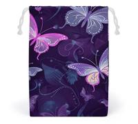 FCTVSKLN Storage Bags Purple Butterfly Printed Makeup Bag Reusable Bags Toy Bag Toiletry Organizer Multipurpose Bags, style, 12*18cm, Modern