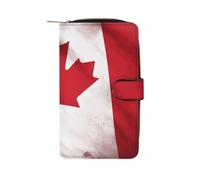 FCTVSKLN Wallet for Men Coin Purse Card Case Zipper Canadian Flag Printed Wallet Multi Credit Card Holder Purse for Men Women, style, 19.7x11x3.5cm, Casual