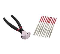 Fcuajdkq 1 Set Guitar Fret Nut Saddle Slot Pickguard Grinding File & 1 Pcs Guitar Plier