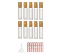 Fcuajdkq 10Pcs 5ML Roll-on Bottle Small Cosmetic Packing Perfume Bottles Liquid Container Roll-on Bottle for Travel Easy to Use Wood