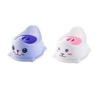 Fcuajdkq 2 Pcs with Backrest Portable Pot for Kids Baby Boy Toilet for & Pink