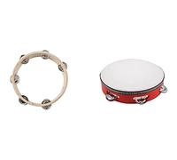 Fcuajdkq 2PCS 8 inch Musical Tambourine Tambourine Drum Round Percussion Gift for KTV