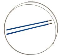 Fcuajdkq 2Pcs Two Way Rod Type Guitar Truss Rod Steel 9 X 440mm Blue with 8 Feet Cupronickel Fret Wire Fingerboard Frets 2.9mm Width for Bass