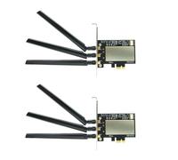 Fcuajdkq 2X for Broadcom Bcm94360CSAX Bcm943602CS Bcm94331CSAX WLAN Card Desktop PCI-E Converter Adapter + Antenna