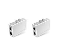 Fcuajdkq 2X Mini 2 Port RJ45 RJ-45 Network Switch Ethernet Network Box Switcher Dual 2 Way Port Manual Sharing Switch Adapter HUB