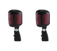 Fcuajdkq 2X Professional Classic Retro Dynamic Vocal Microphone,Metal Swing Mic, for Live Performance Karaoke