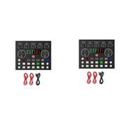 Fcuajdkq 2X V8S Live External Sound Card Voice Changer Sound Card with Multiple Sound Effects