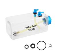 Fcuajdkq Fuel Tank Petrol Transparent Plastic Bottle 500CC CNC for RC Gas and Nitro Airplane