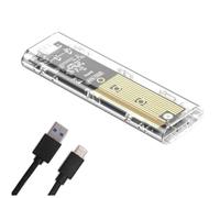 Fcuajdkq M.2 NVMe+NGFF Dual Protocol External USB 3.2 Gen2 10Gbps SSD Enclosure for PC