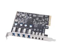 Fcuajdkq PCIE Expansion Card USB3.2 GEN2 10Gbps PCI Express X4 A 4 Ports Type A + 4 Port Type C USB HUB Adapter for Desktop PC
