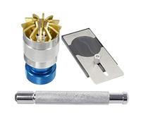 Fcuajdkq Screw Repairing Tool for Watchmaker Crown Watch Winder 4.0mm & Crystal Lift Glass Cop Watch Opener Remove Watch Glass Platform Blue