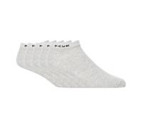 FcUK 5Pk Trainer Socks Men's Trainers, Size 7-11 In Light Grey Melange/ Black