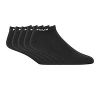 FCUK Mens Contrast Trainer Socks (Pack of 5) (7 UK-11 UK) (Black/White)