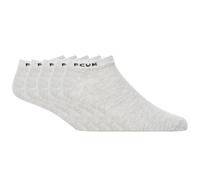 FCUK Mens Contrast Trainer Socks (Pack of 5) / 7 UK-11 UK Light Grey/Black BG189