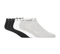 FCUK Mens Logo Trainer Socks (Pack of 7) / 7 UK-11 UK Grey/White/Black BG1894