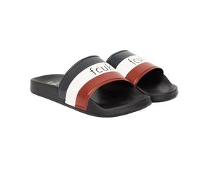 FCUK Mens Stripe Sliders (8 UK) (Marine/White/Red)