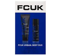 FCUK Urban Body Duo Set - Mens Skin Care Gift Set for Him with Topline Thank You Card. Festive Gift for Stocking Fillers, Secret Santa Gifts or Men's Gift Set for Birthdays.