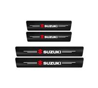 FCUKKDE 4 Pcs Car Door Sill Protector Strips for Suzuki Kei (HN) 2005 2006 2007 2008 2009, Carbon Fiber Welcome Pedal Scuff Guard Car Kick Plates Accessories