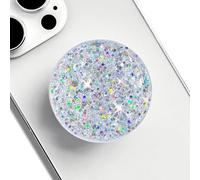FCVHEDS Expandable Mobile Cell Phone Stand Grip Cellphone Holder Kickstand for Smartphone - Powder Starlight Crystal (Starlight Silver)