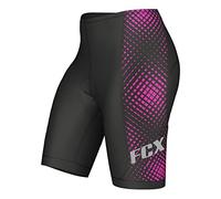 FCX Women Cycling Shorts Gel Padded Road Cycling MTB Summer Biking Quick Dry Bicycle Tight Shorts Ladies (as8, Alpha, s, Regular, Regular, Black-Pink, Small)