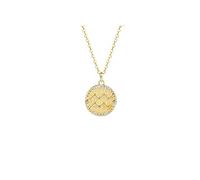 FCXDMY 12 Constellation Sign Necklace,Luxury Gold Round Coin Clavicle Chain,Women/Men Horoscope Celestial Astrology Set Ladies Fashion Jewelry Birthday Gift ui