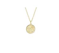 FCXDMY 12 Constellation Sign Necklace,Luxury Gold Round Coin Clavicle Chain,Women/Men Horoscope Celestial Astrology Set Ladies Fashion Jewelry Birthday Gift ui