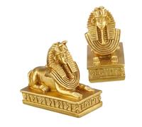 FCXDMY 2pcs Egyptian Ornament Set Desktop Resin Adornment Simulation Teaching Props for Boys and Girls Gold Color Creative Home Decor