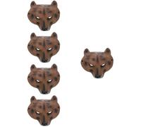 FCXDMY 2pcs Half Animal Bear Masquerade Bear Head Festival Party Festival Men Animal Decorations Festival Bulk Make up Man Props Pu