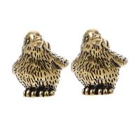 FCXDMY 2pcs Vintage Brass Birds Ornaments Home Decor Bird Figurine Statue Garden Decoration Robin Craft