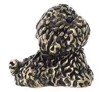 FCXDMY Brass Puppy Statue Miniature Dog Sculpture Home Decor Dog Figurine Vintage Animal Ornament