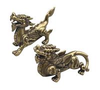 FCXDMY Brass Unicorn Figurine Feng Shui Home Decor Statue Animal Statue for Decor Ornaments Decoration Chinese Mythological Creatures