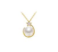FCXDMY jewelry/necklaces 925 necklace freshwater pearl hanging chain 9-10mm steamed bun shape fashion jewelry gift women's pendants