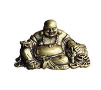 FCXDMY Maitreya Buddha Ornament Craft Decor Brass Adornment for Desktop Office Home Decor Smiling Face