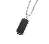FCXDMY necklace Men's necklace, able and personalized jewelry Classic Black Rectangular Pendant Casual Party for Men Women
