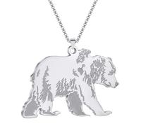FCXDMY necklace men's necklaces gothic Grizzly Bear Men Vintage Animal Jewelry North American Brown Women the gift