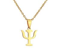 FCXDMY Psychology Pendant Necklace For Women - Personality Creative Psychology Symbol Pendant Necklace Fashion Ladies 316L Clavicle Chain Gift For Girls Boys ui
