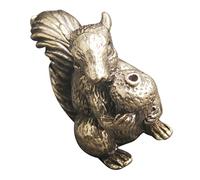 FCXDMY Squirrel Figurine Ornament Vintage Tabletop Decor for Home Office Realistic Miniature Squirrel Statue Addition to Indoor Decoration Charming Retro