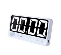 FCXJTU Digital Kitchen Timer - 7.1” Extra Large Display LED Magnetic Rechargeable Countdown/Up Timer, with 6 Alarms 4 Levels Volume Memory Function for Cooking, Classroom, Office, Home Gym (White)