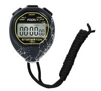 FCXJTU Digital Waterproof Stopwatch, No Bells, No Clock, No Date, Simple Basic Operation, Silent, ON/Off, Large Display for Swimming Running Training Kids Coaches Referees Teachers (Black)